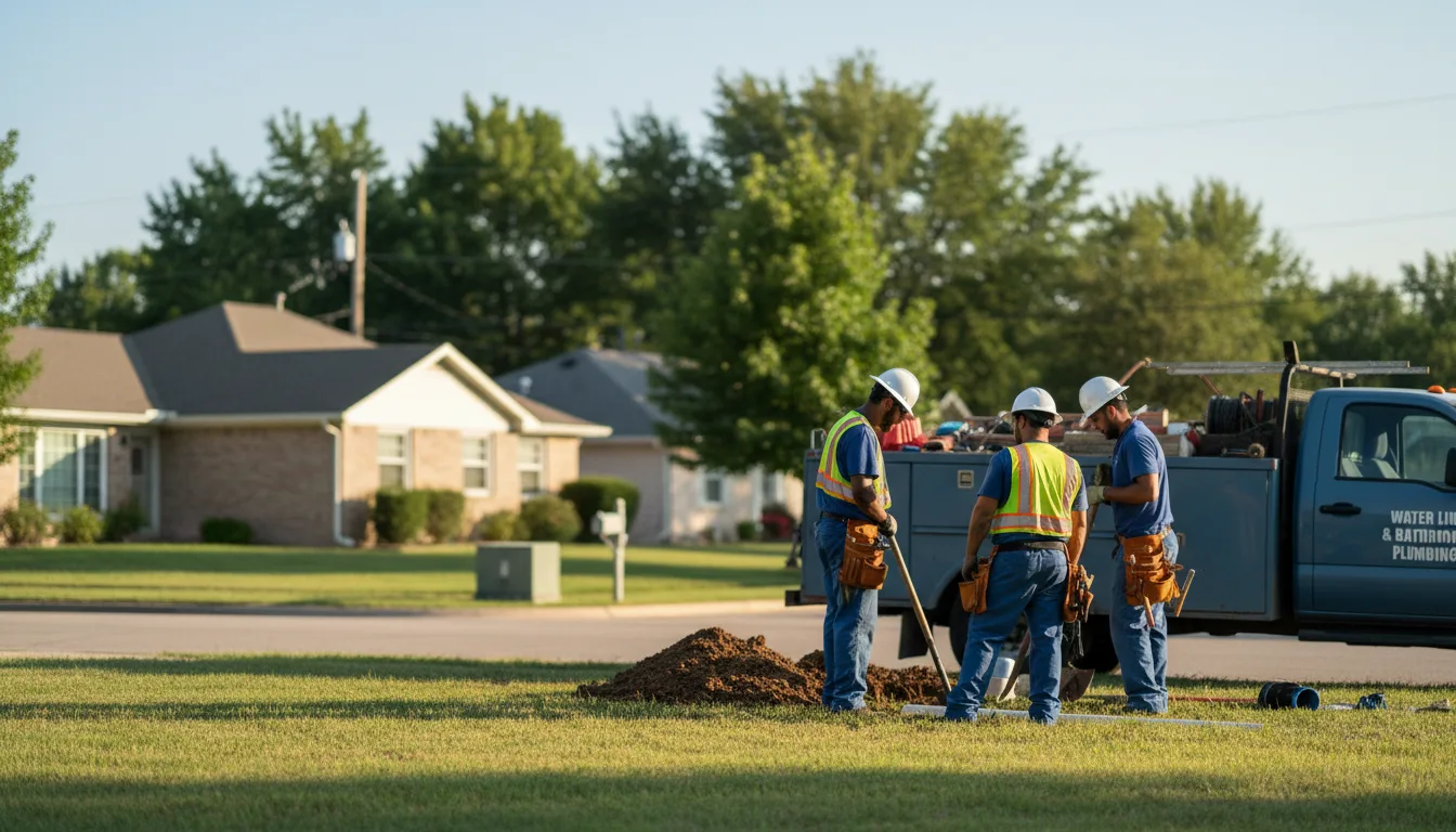 Residential water line and bathroom plumbing service in Shock, WV
